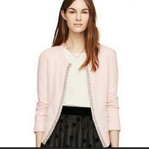 Kate Spade Wool/Cashmere Light Pink sweater with Rhinestones